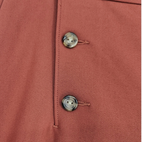 Express Slim Ankle Sailor Dress Pants Terracotta Brown Red High Rise Stretch 10 - Picture 2 of 7